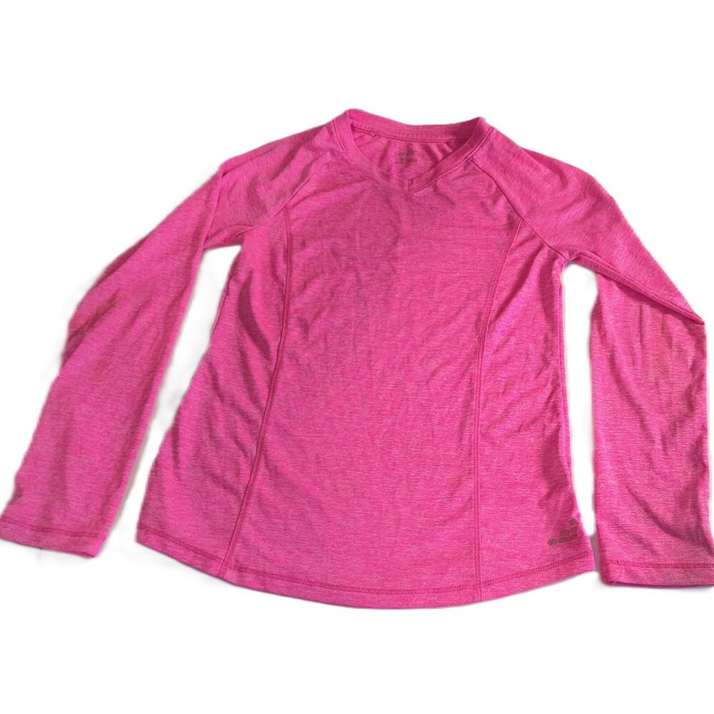 BCG Girls Long Sleeve Athletic Top Pullover Sportwear Pink Size M(8-10) G001